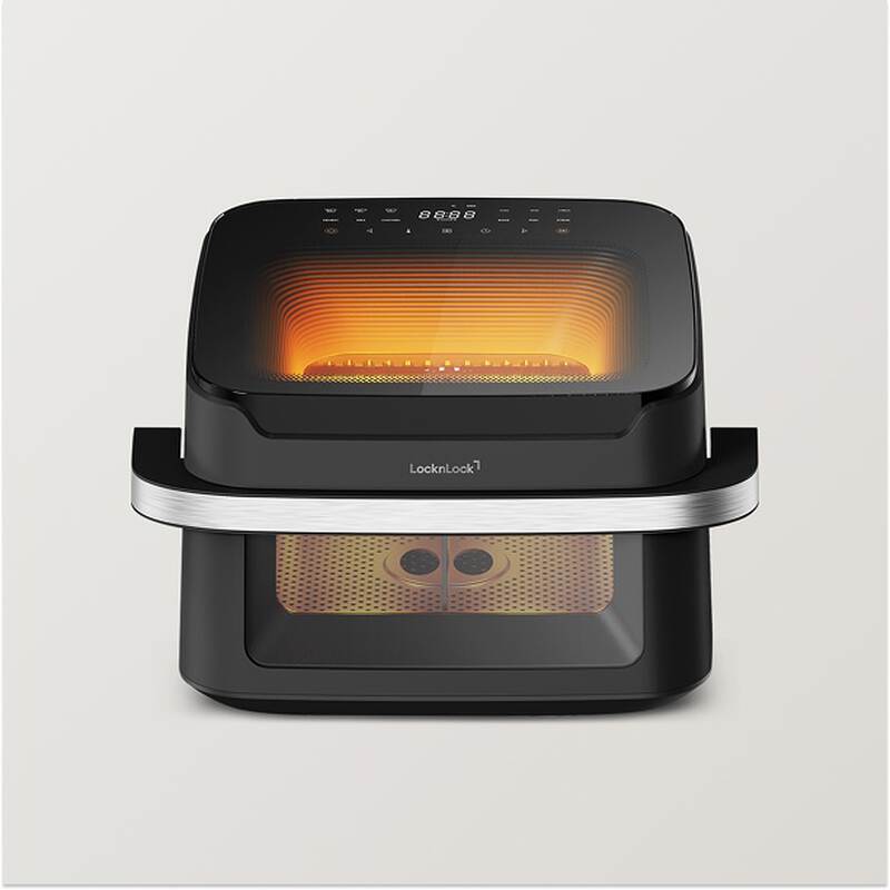 Nồi chi&ecirc;n kh&ocirc;ng dầu Locknlock Dual visible air fryer 10L- M&agrave;u đen - EJF398BLK, , large image number null